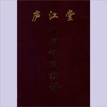 何-广东梅州-五华县转水流洞村何氏2002版《流洞何氏族谱》：庐江堂梓行，何镜琛主编