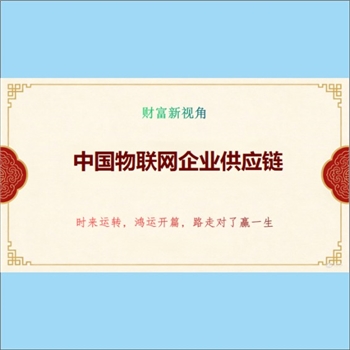 中国物联网《中国物联网企业供应链》：PPT文件，财富新视角，时来运转，鸿运开篇，路走对了赢一生。共创